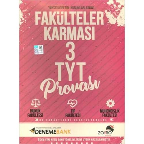 ÇAPA | TYT FAKÜLTELER KARMASI 3 FASİKÜL DENEME SINAVI DENEMEBANK - 2021