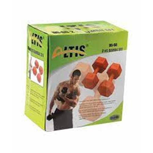 ALTİS | PLASTİK KÖŞELİ DAMBIL SET 2x2 KG DS-60