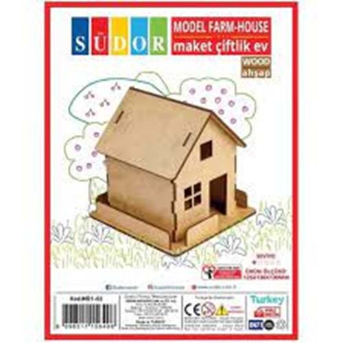 SÜDOR | MAKET AHŞAP ÇİFTLİK EV MD1-02
