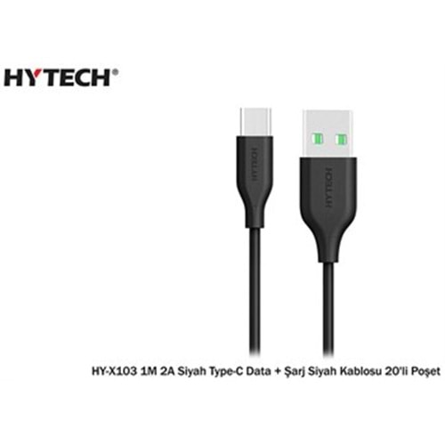 HYTECH | FAST CHAEGER ŞARJ ALETİ HY-X103 1M 2A SİYAH