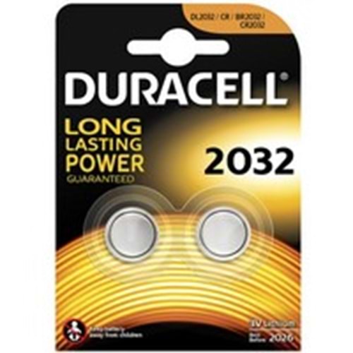 DURACELL | LİTYUM DÜĞME PİL 3 VOLT 2 Lİ 2032