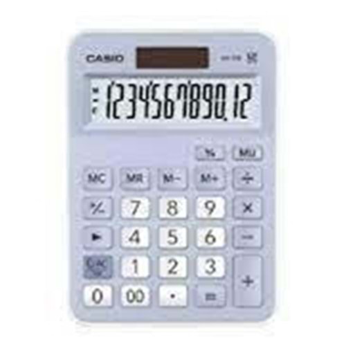 CASIO | MASA ÜSTÜ HESAP MAKİNESİ MX-12B-LB 12 HANELİ AÇIK MAVİ