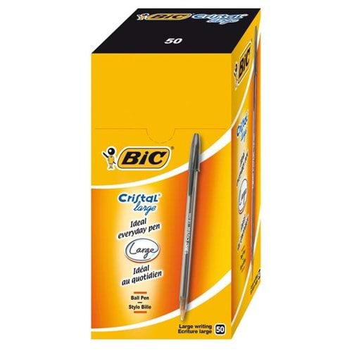 BİC | CRISTAL LARGE TÜKENMEZ KALEM SİYAH