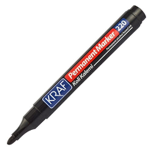 KRAF | PERMANENT YUVARLAK UÇ MARKER 220 - SİYAH