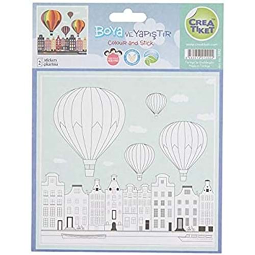 CREATİKET | ŞEHİRDE GEZEN BALONLAR ETİKET 1092