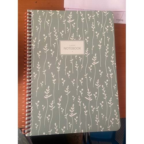 KESKİNCOLOR | 16,50*22,5 80YP. KARELİ KARTON KP. SPR. PASTEL FLORA DEFTER - 384942-99