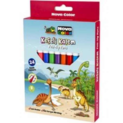 NOVACOLOR | KEÇELİ KALEM 24LÜ SET NC-872