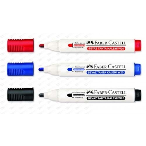 FABERCASTELL | BEYAZ TAHTA KALEMİ W20 SİYAH