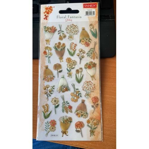 TANEX | TNX-5131 PUFF FLORAL FANTASİA STİCKER -12 SERİSİ