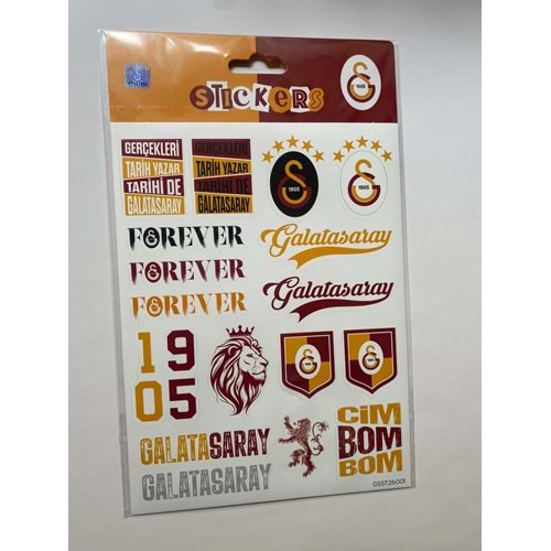PİOLENT | GALATASARAY GERÇEKLERİ TARİH YAZAR STİCKER SET - GSST26001