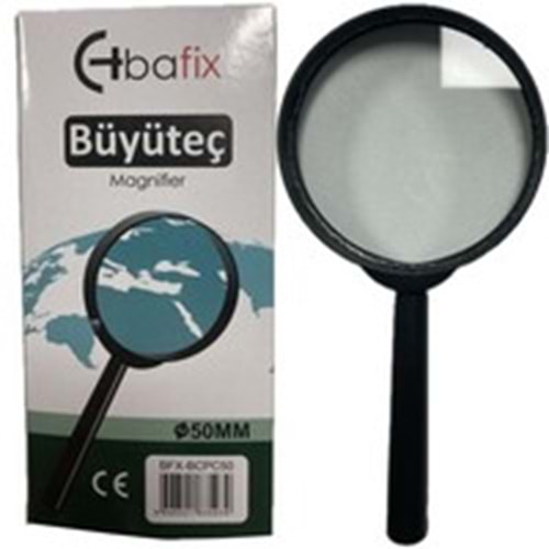 BAFİX | BÜYÜTEÇ CAM PLASTİK ÇERÇEVE 50MM - BFX-BCPC50