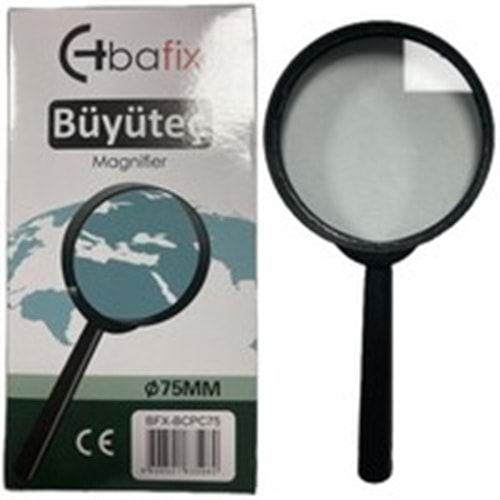 BAFİX | BÜYÜTEÇ CAM PLASTİK ÇERÇEVE 75MM - BFX-BCPC75