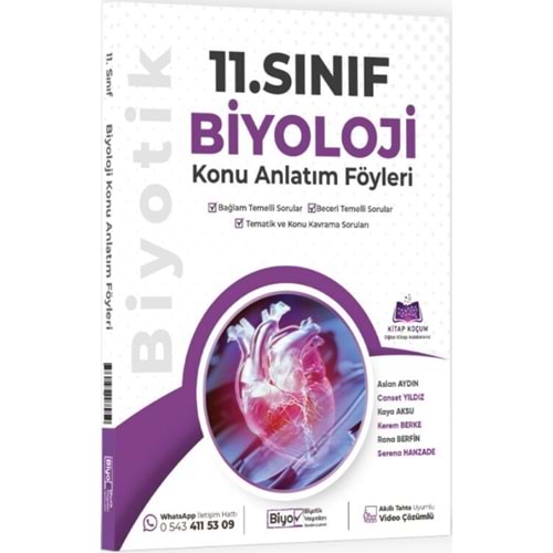 BİYOTİK | 11.SINIF MAARİF BİYOLOJİ KONU ANLATIM FÖYLERİ - 2026