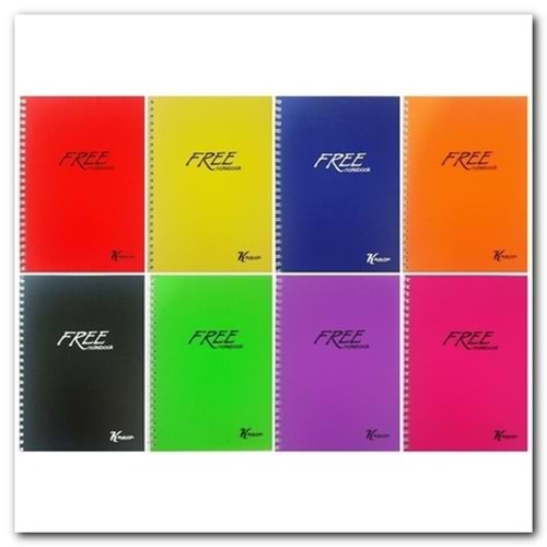 KESKİNCOLOR | A4 80 YP.ÇIZGILI PP KAPAK FREE DEFTER 320421-99