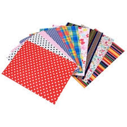LİNO | EVA 20X30 CM.10 RENK 2MM. KUMAŞ DESENLİ 10'LU PAKET