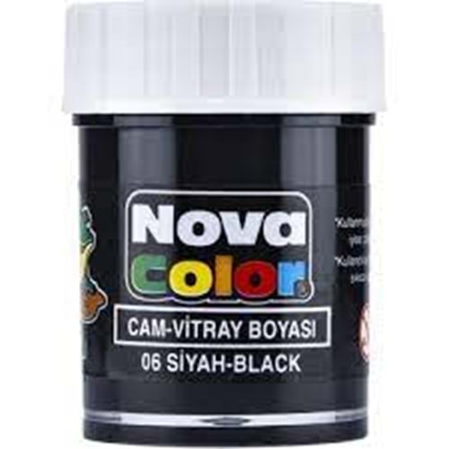 NOVACOLOR | CAM-VİTRAY BOYASI SİYAH