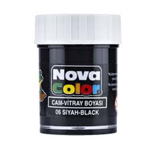 NOVACOLOR | CAM BOYASİ SU BAZLİ SİYAH SİSE - NC-154