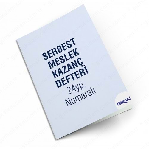 ÖZKAN | SERBEST MESLEK KAZANÇ DEFTERİ 24 YAPRAK
