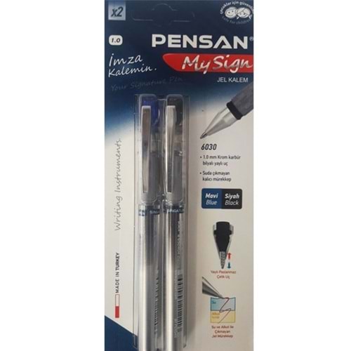 PELİKAN | MY SIGN JEL ROLLER KALEM MAVİ- SİYAH 2 Lİ