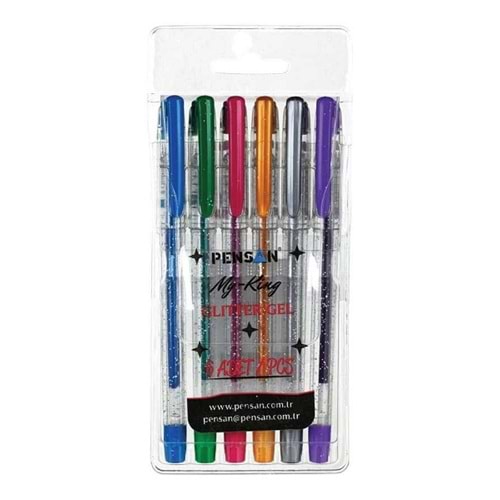 PENSAN | MY-KING GLITTER GEL 6 LI