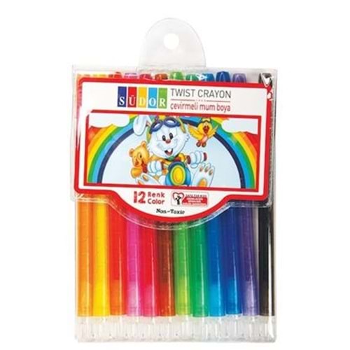 SÜDOR | ÇEVIRMELI MUM BOYA 12 LI