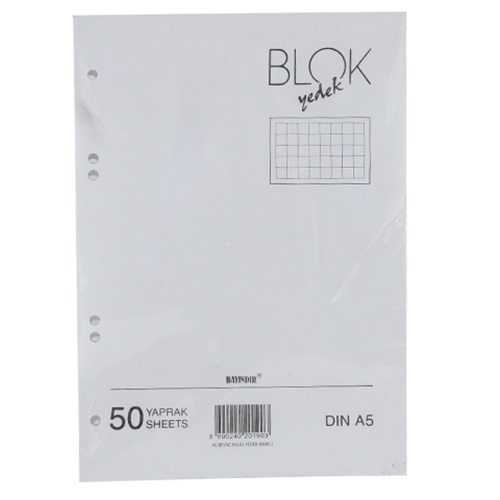 YEDEKBLOKA5 | A5 YEDEK BLOK 50 YAPRAK