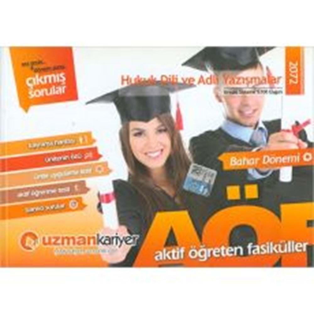 UZMANKARİYER | 2072 - HUKUK DİLİ VE ADLİ YAZIŞMALAR 1. SINIF