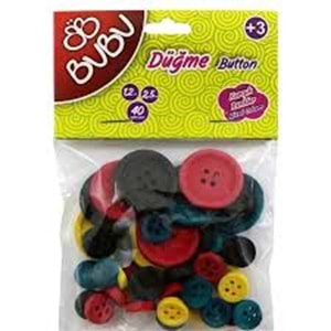 BU-BU | DÜĞME 1,2 cm - 2,5 cm 40 LI RENKLİ