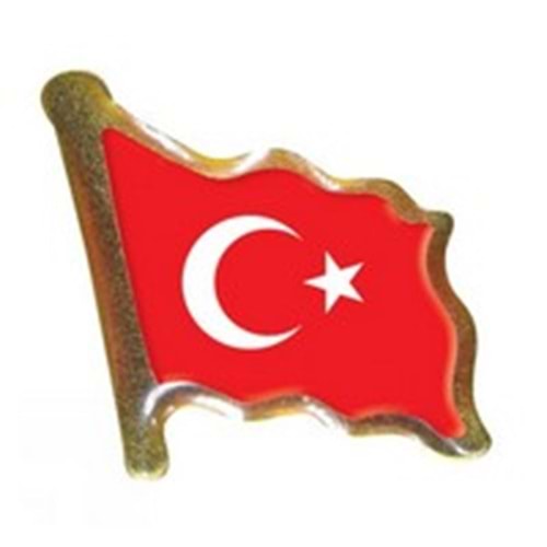 VATAN | TÜRK BAYRAKLI (DALGALI) ROZET - VT602
