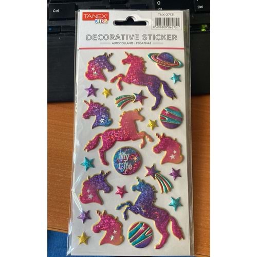 TANEX | TNX-27121 PUFFY PARLAK UZAYLI UNICORN SERİSİ