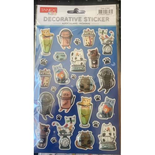 TANEX | TNX-27180 PUFFY ŞAPŞİK KEDİLER SERİSİ
