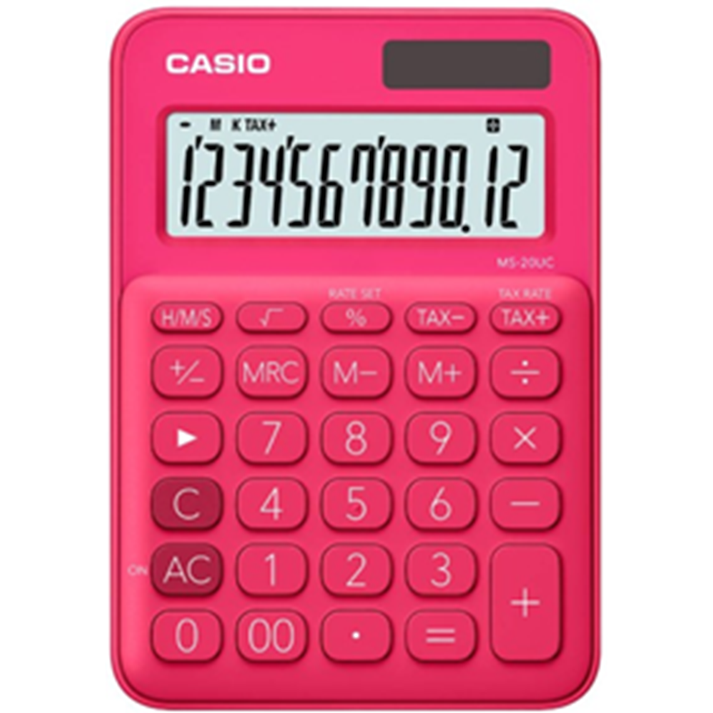 CASİO | MS-20UC-RD PEMBE HESAP MAKİNASI