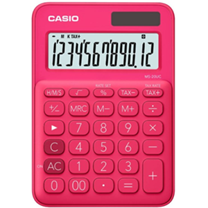 CASİO | MS-20UC-RD PEMBE HESAP MAKİNASI