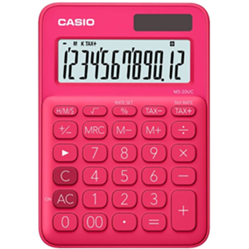 CASİO | MS-20UC-RD PEMBE HESAP MAKİNASI