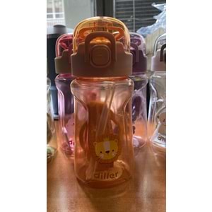 VAGONLIFE | DİLLER 550 ML. PİPETLİ TRİTAN SU MATARASI DB007 / TURUNCU