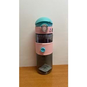 VAGONLIFE | COCOSMILE 580 ML. TRİTAN SU MATARASI CS0004 - PEMBE MAVİ