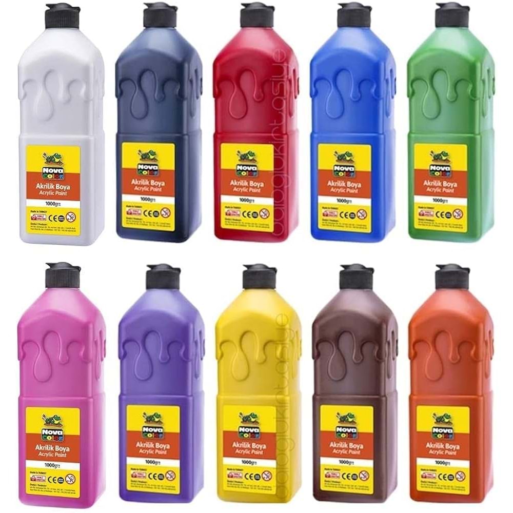 NOVACOLOR | AKRİLİK BOYA 180 gr SARI - NC-1001