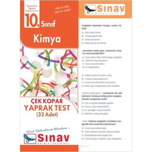 SINAV | 10. SINIF KİMYA Y.T. (24 Test) - 2020